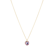 16" Necklace Gold - Reflection Birthstone Small Charm