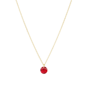 16" Necklace Gold - Reflection Birthstone Small Charm