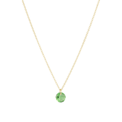16" Necklace Gold - Reflection Birthstone Small Charm