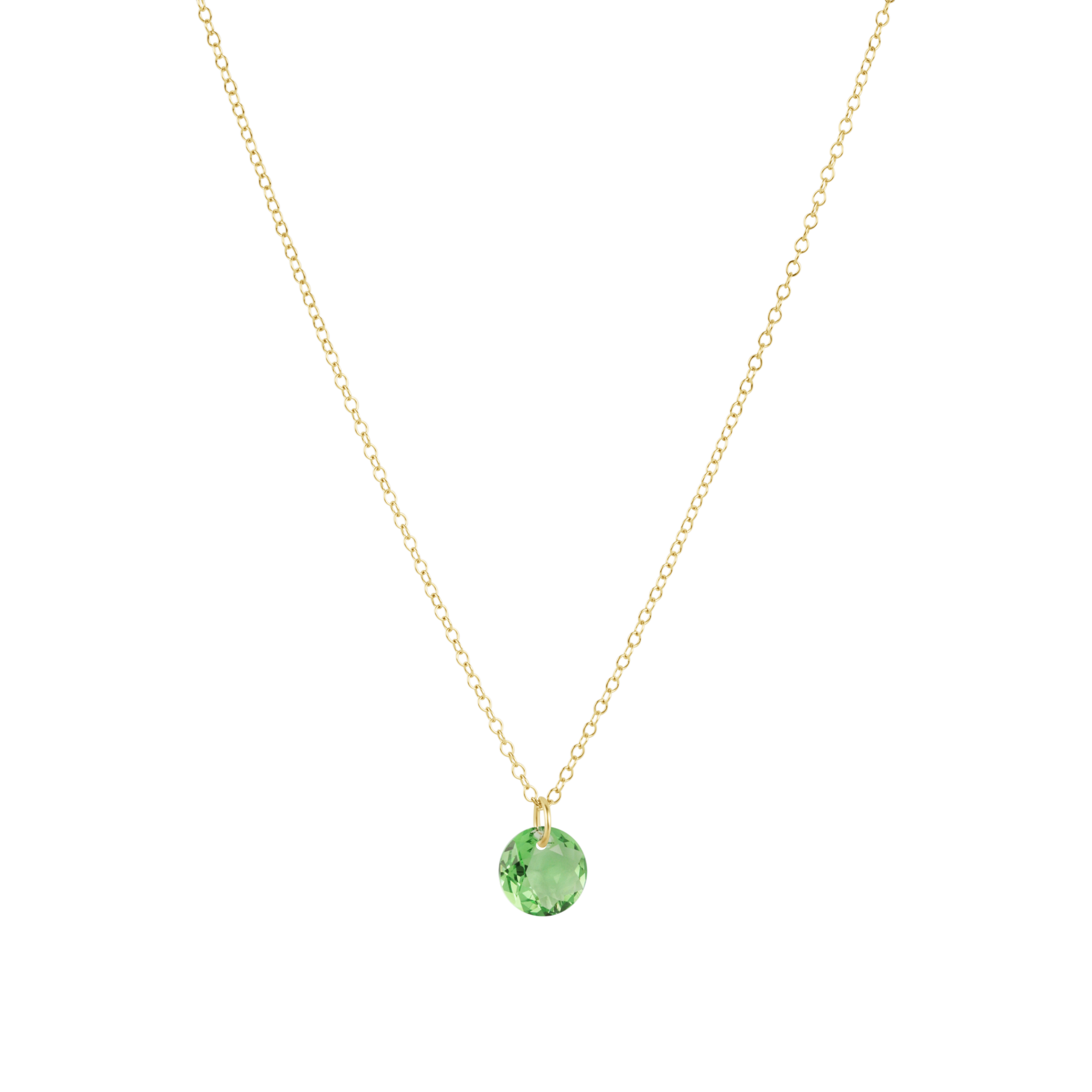 16" Necklace Gold - Reflection Birthstone Small Charm