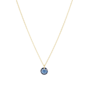 16" Necklace Gold - Reflection Birthstone Small Charm