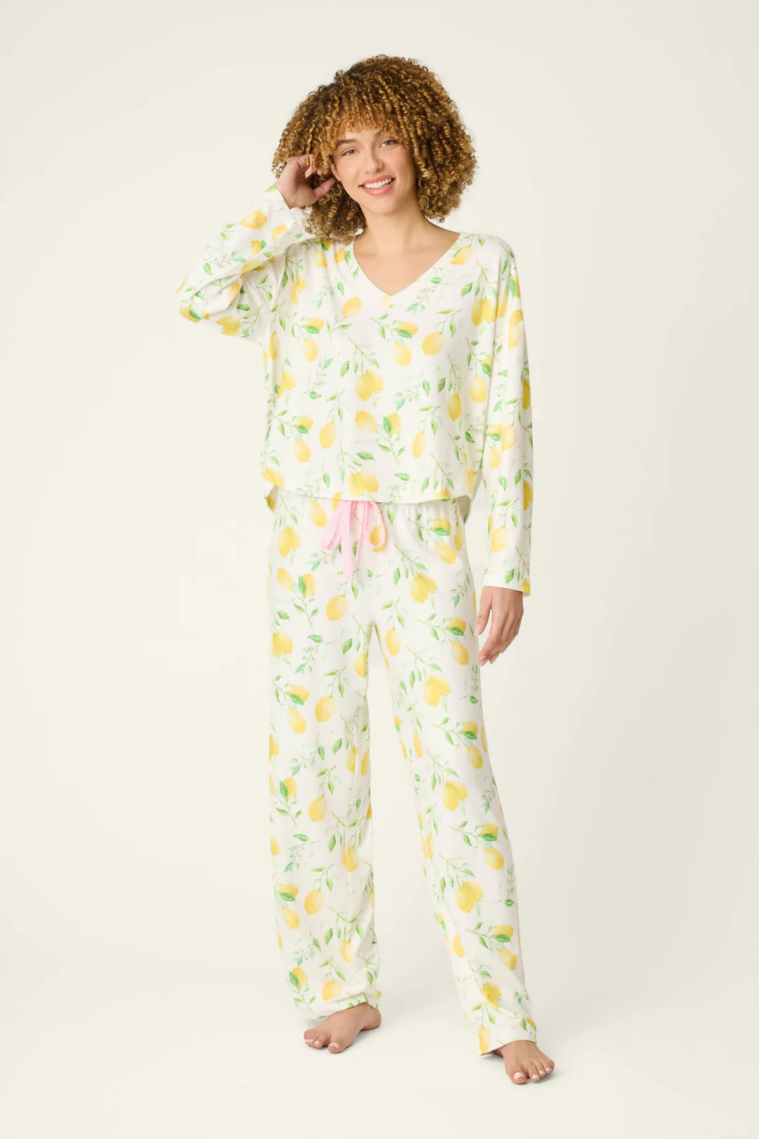 La Dolce Spritz Lemon Zest Long Sleeve Top