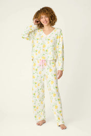 La Dolce Spritz Lemon Zest Long Sleeve Top