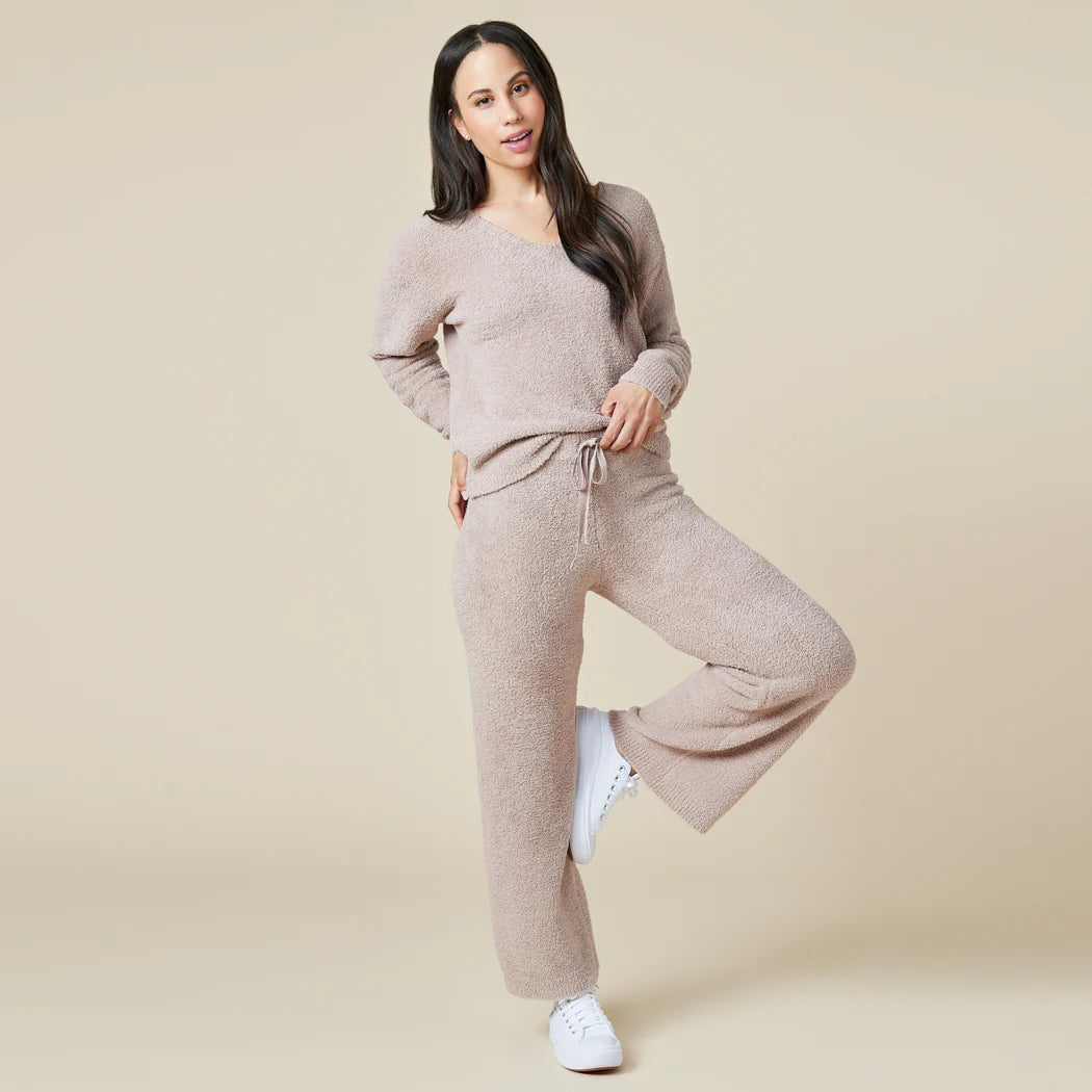 Marshmallow V Neck Lounge Set- Coco