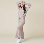 Marshmallow V Neck Lounge Set- Coco