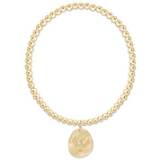 Classic Gold 3mm Bracelet - Inspire America Gold Disc