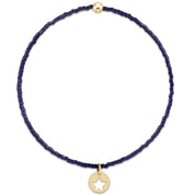 Hope Classic Bracelet -Navy - Star Small Gold Disc