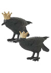 Resin Crows With Gold Crown - Assorted Styles
