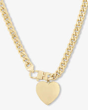 Julian XL Heart Cuban Chain Necklace 18"