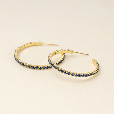 Sparkle and Shine Rhinestone Small Hoop Earring - Assorted Colors