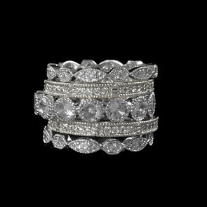 5 Band Stackable Ring - Silver