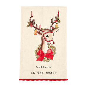 Reindeer Flour Sack Towel
