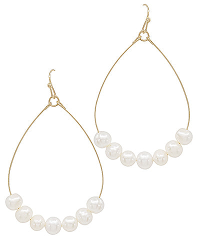 Pearl & Gold Teardrop Earrings