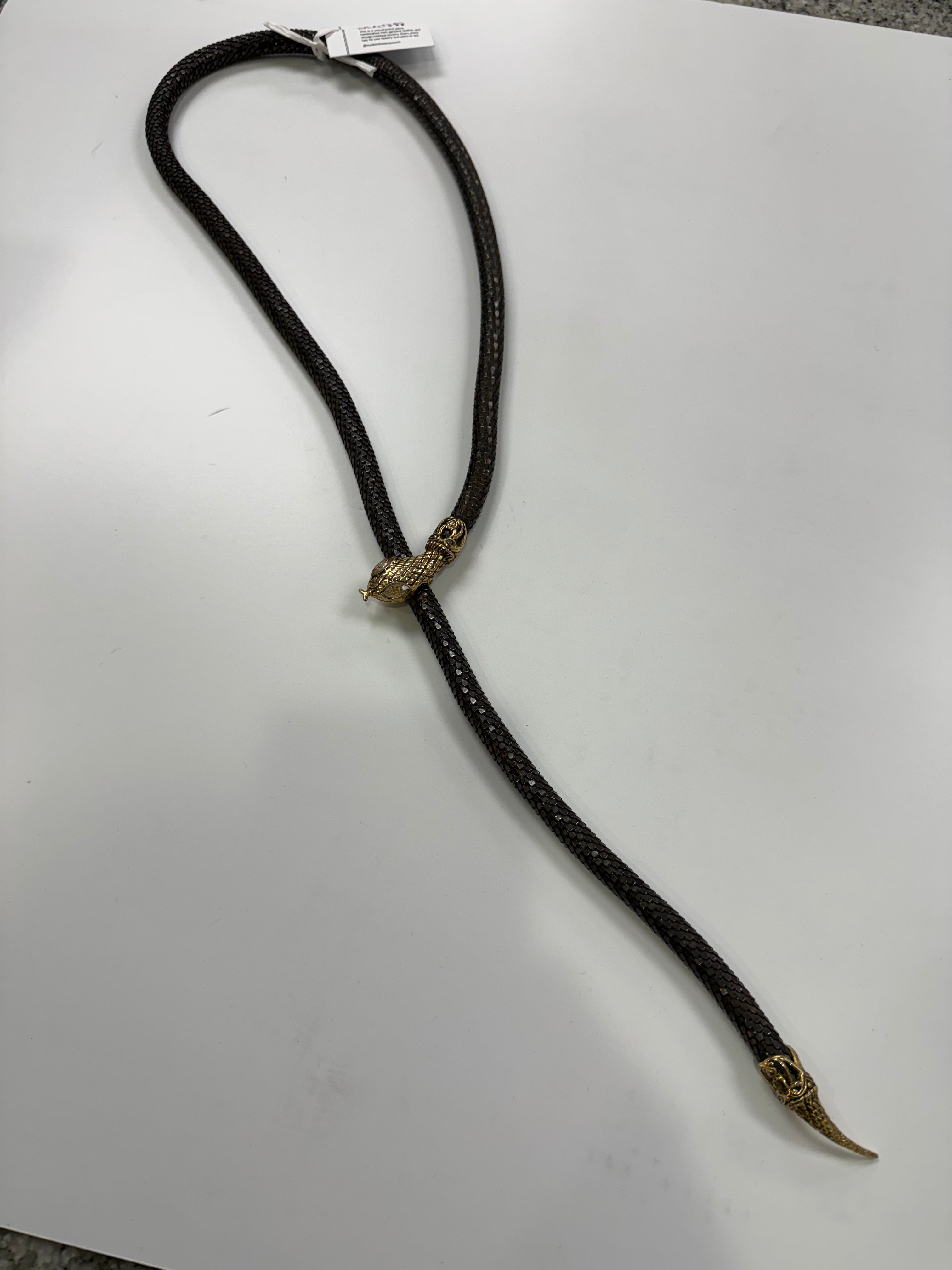 Black Mesh Snake Necklace