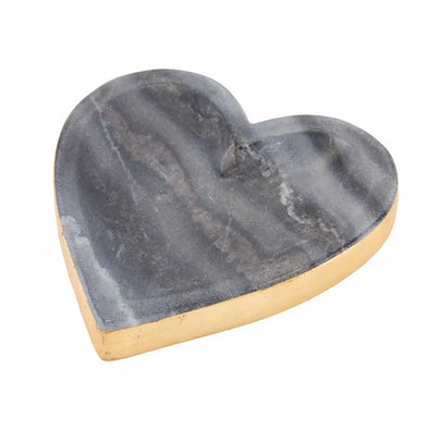 Marble Heart With Gold Trinket Dish