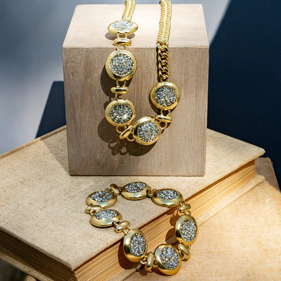 Kristal Multi Dome Cascade Necklace