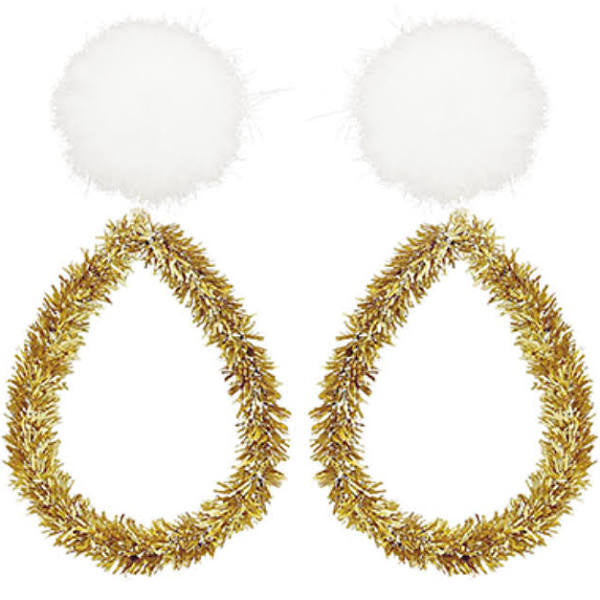 Christmas Teardrop Earrings - Gold