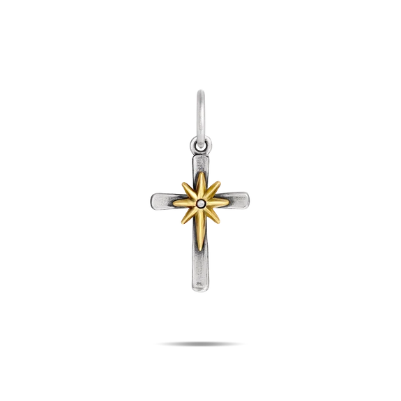 Estrella del Camino Cross Charm - Sterling Silver