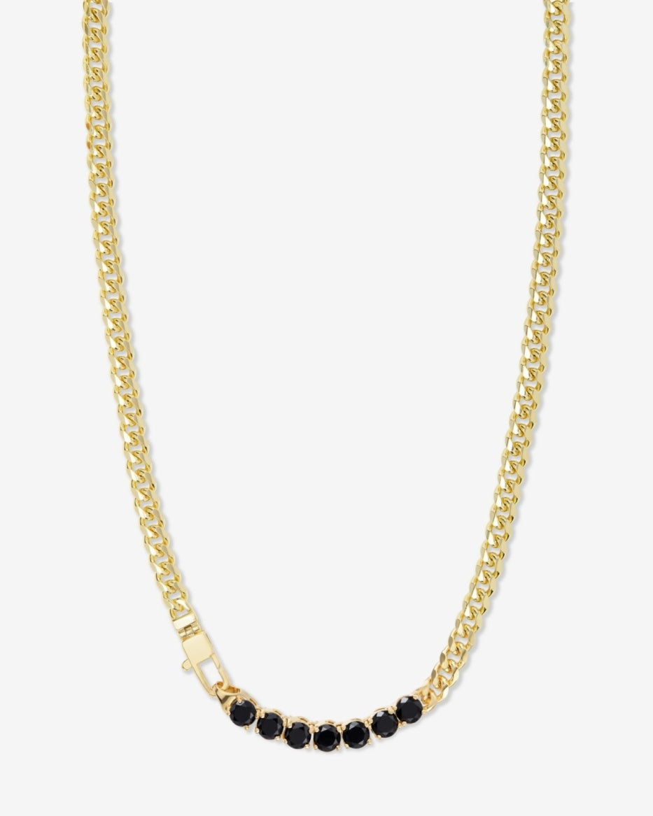 Baby Julian Loves Diamonds Necklace 18”- Black