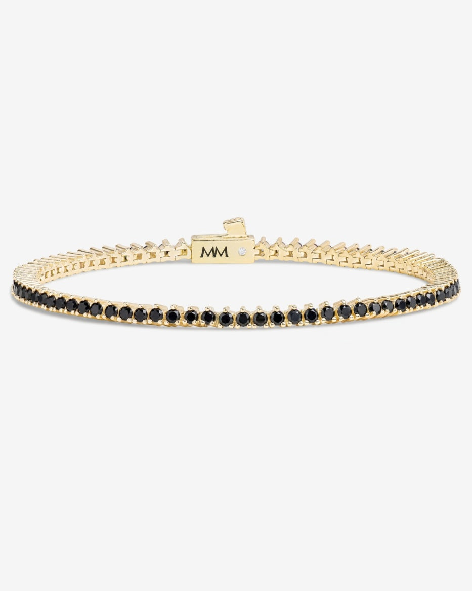 Not Your Basic Tennis Bracelet - Black