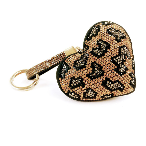 Heart Purse Charm / Wild Thing Leopard Gold