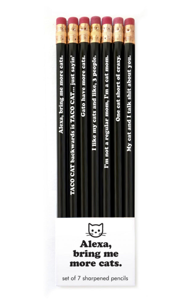 Pencil Set – Alexa, Bring Me More Cats