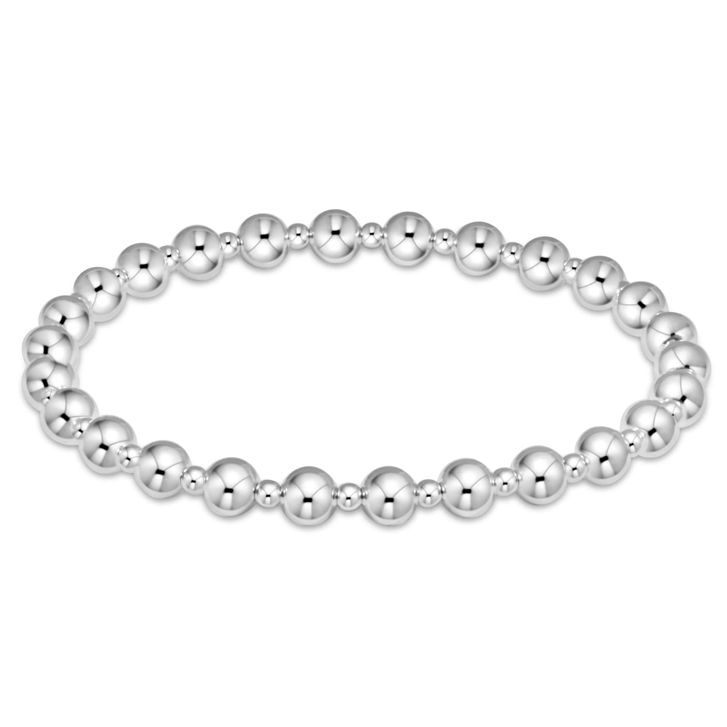 Sterling Silver Grateful Pattern 5mm Bead Bracelet