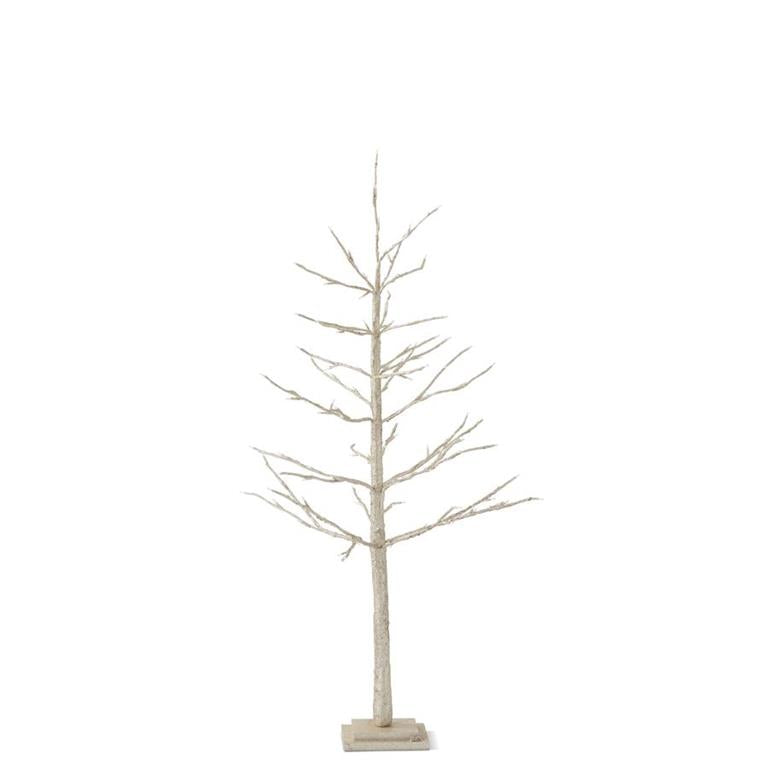 Gold Glitter LED Christmas Tree w/electrical plug- 4 Ft