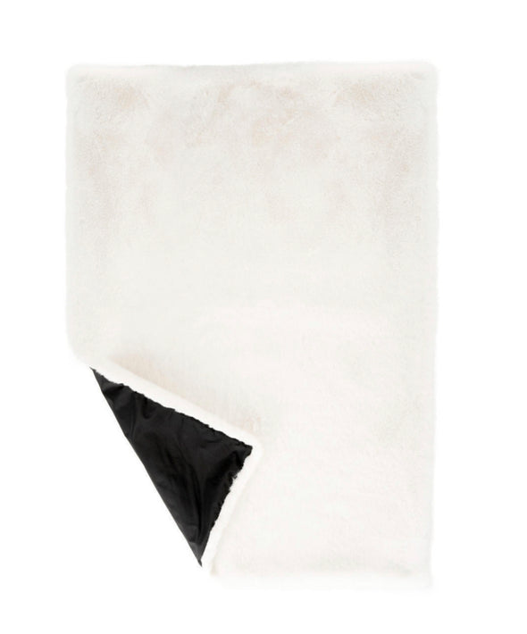 Mink Faux Fur Lap Blanket - Ivory