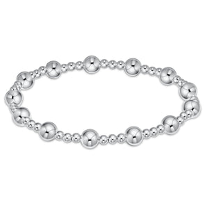 Sterling Silver Sincerity Pattern 6mm Bead Bracelet