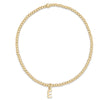 Classic Gold 2mm Bead Bracelet- Small Respect Initial