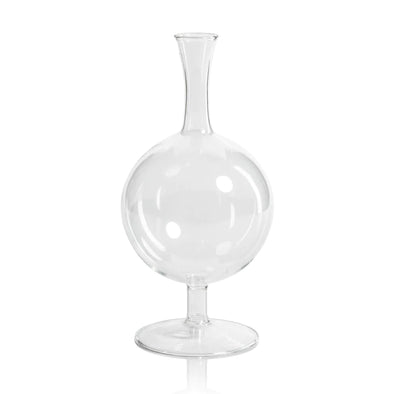 Lily Glass Footed Round Vase