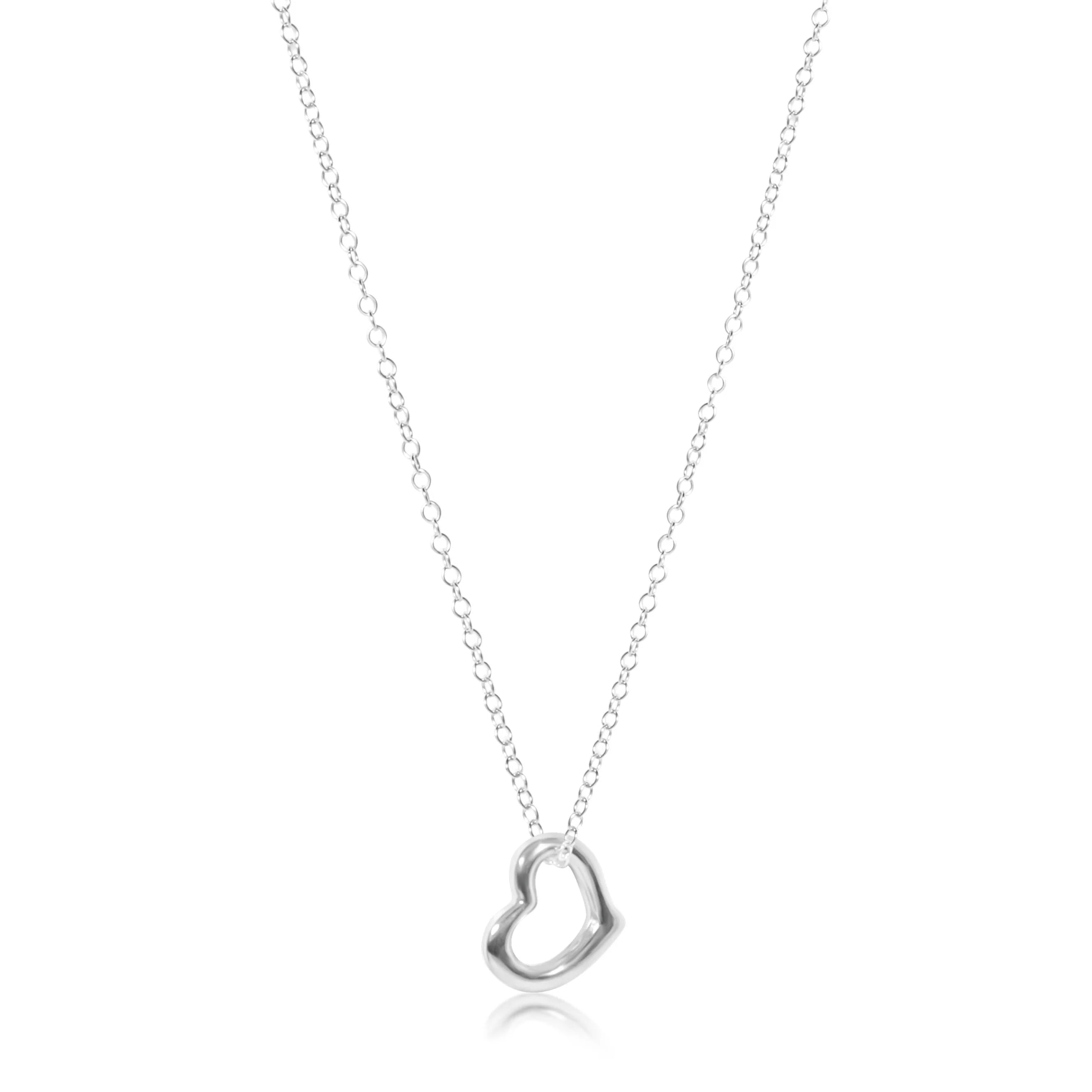 16" Love Charm Necklace Sterling