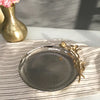 Hammered Floral Round Tray - Large