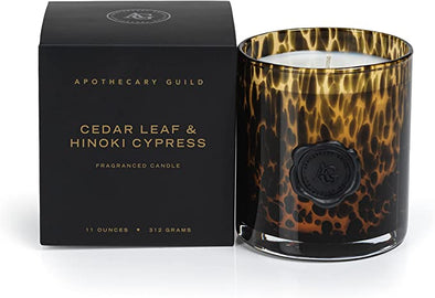 Single Wick Opal Jar Candle- Cedar Leaf & Hinoki Cypress