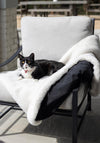 Mink Faux Fur Lap Blanket - Ivory