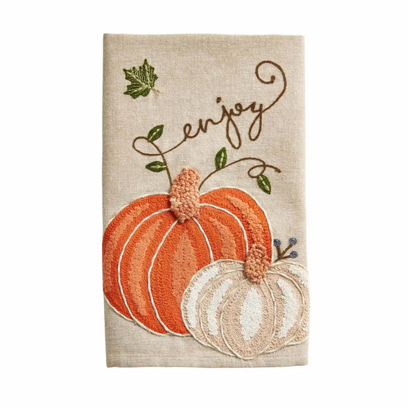 Pumpkin Towel Embroidered- Enjoy