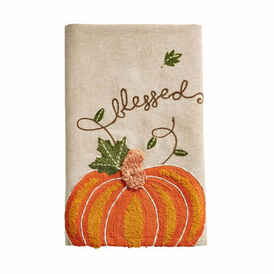 Pumpkin Towel Embroidered- Blessed
