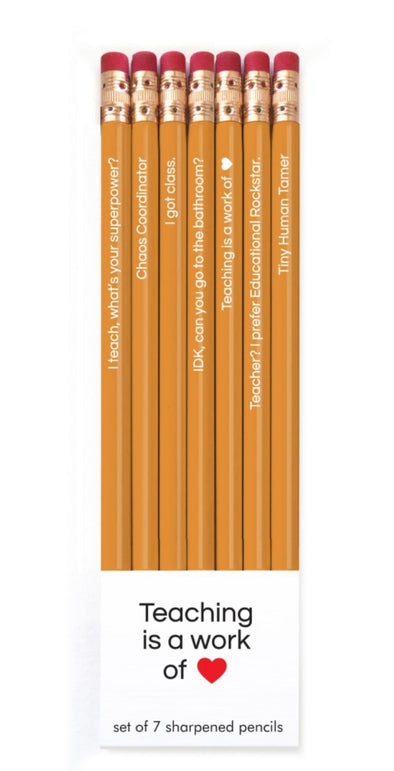 Pencil Set – Teaching is a Work of Heart