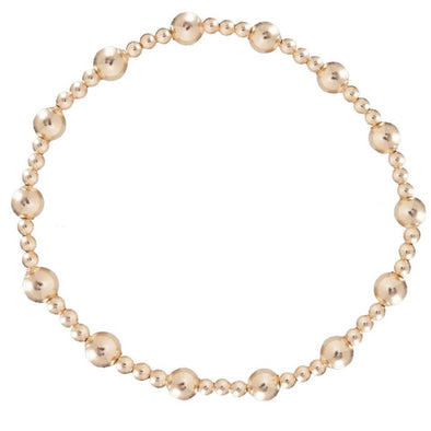 Sincerity Pattern 5mm Bead Bracelet- Gold