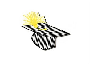 Big Attachment- Striped Graduation Cap