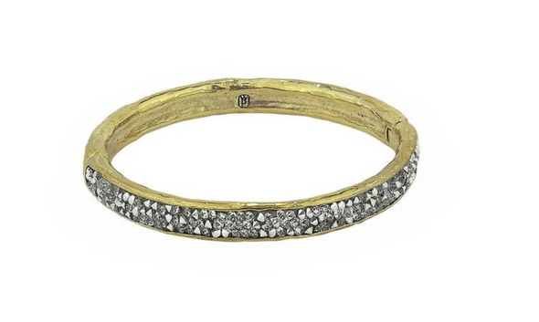 Kristal Hinge Bangle- Brass