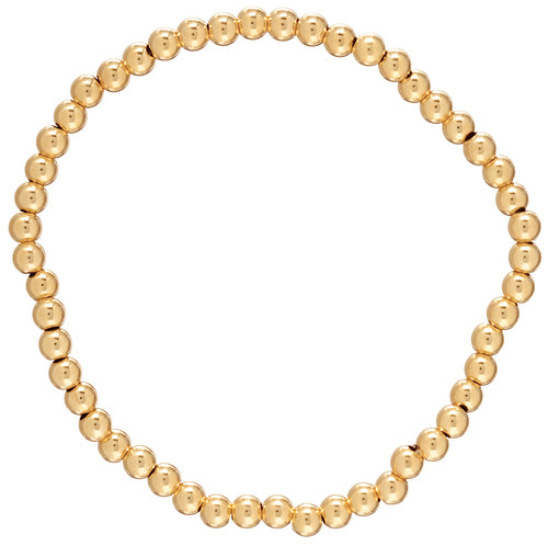Classic Gold 4mm Bead Bracelet