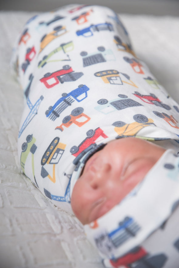 Knit Swaddle Blanket- Diesel