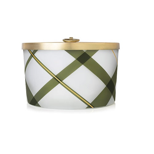 Frasier Fir- Frosted Plaid 3 Wick Large Candle
