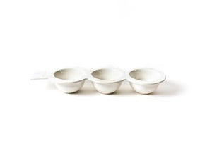 White Stripe Mini Trio Bowl