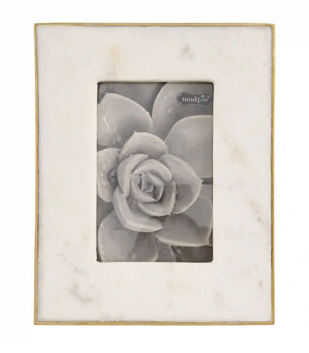 Marble & Gold Trim Frame- 4” x 6”