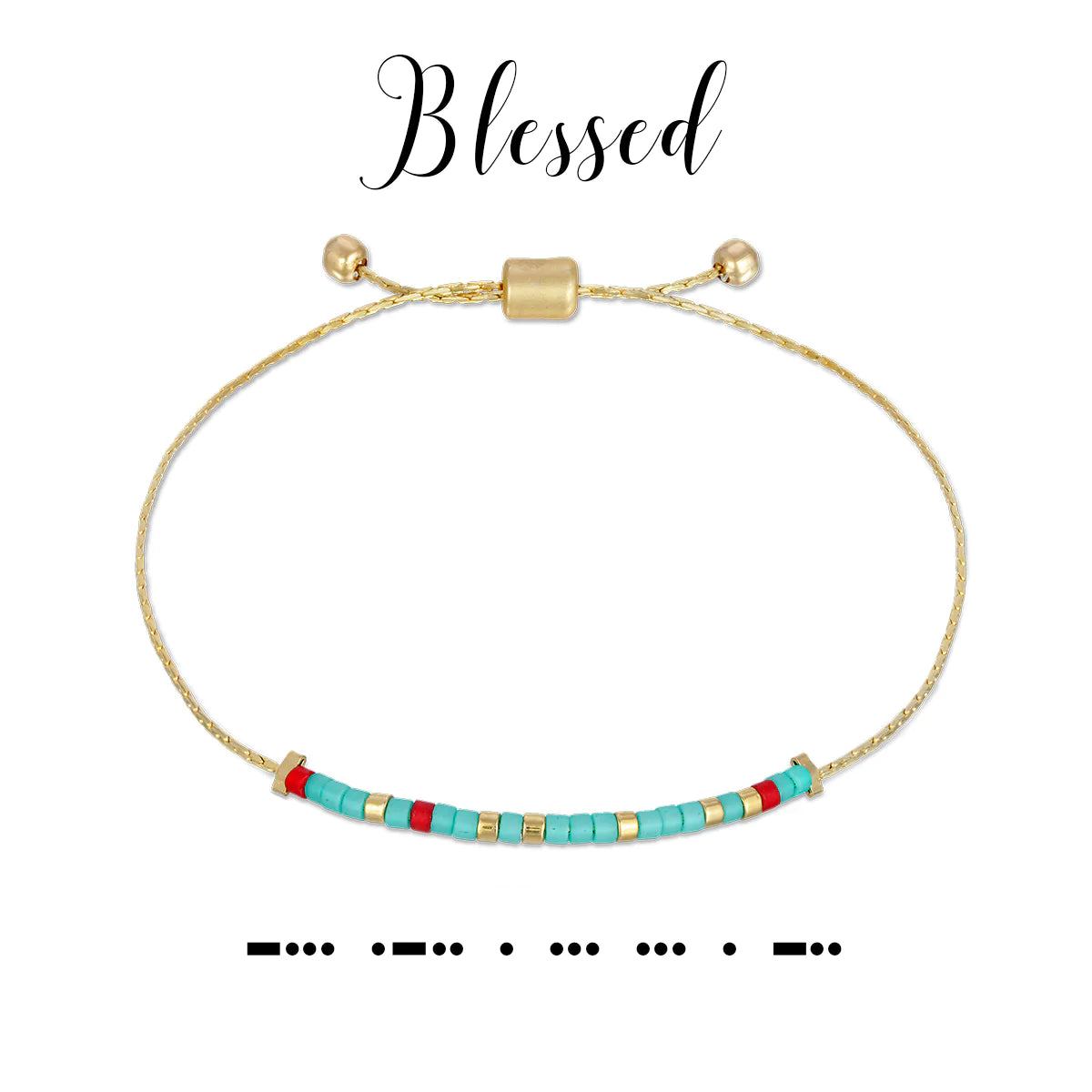 Dot & Dash Bracelet- Blessed