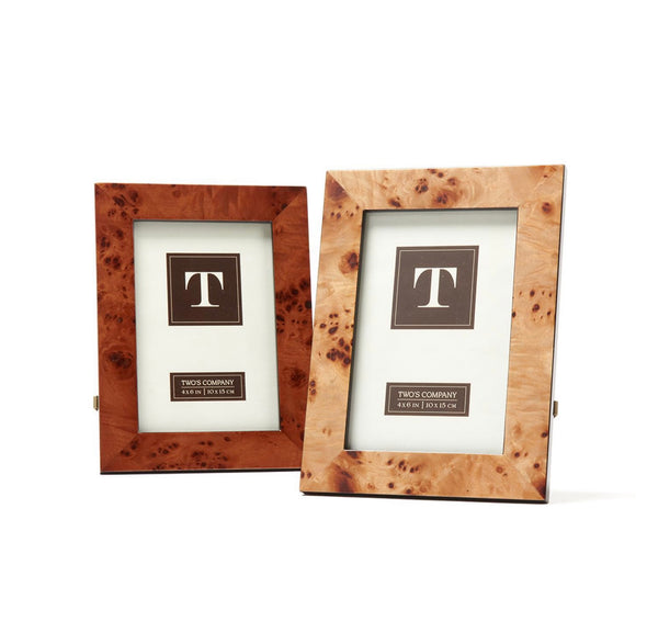 Burled Wood Frames- 4” x 6”