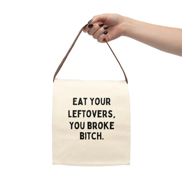Canvas Lunch Bag- Eat Your Leftovers